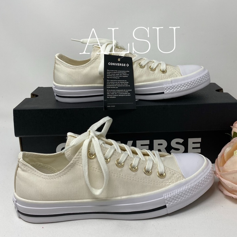 Converse Ctas Low Top Canvas Egret Gold W AUTHENT - Picture 2 of 8